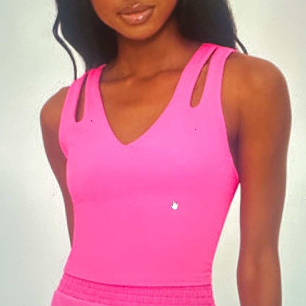 Beach Riot Bright Pink Evelina summer Top Size Medium